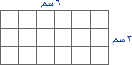 المربعات في الشبكة أعلاه هي 1 سم في 1 سم ما هي المساحة المظللة بالسنتيمتر المربع